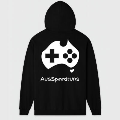 Zip Hoodie (White Logo, back) Thumbnail